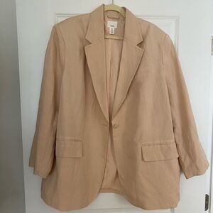 H&M linen blazer - peach color